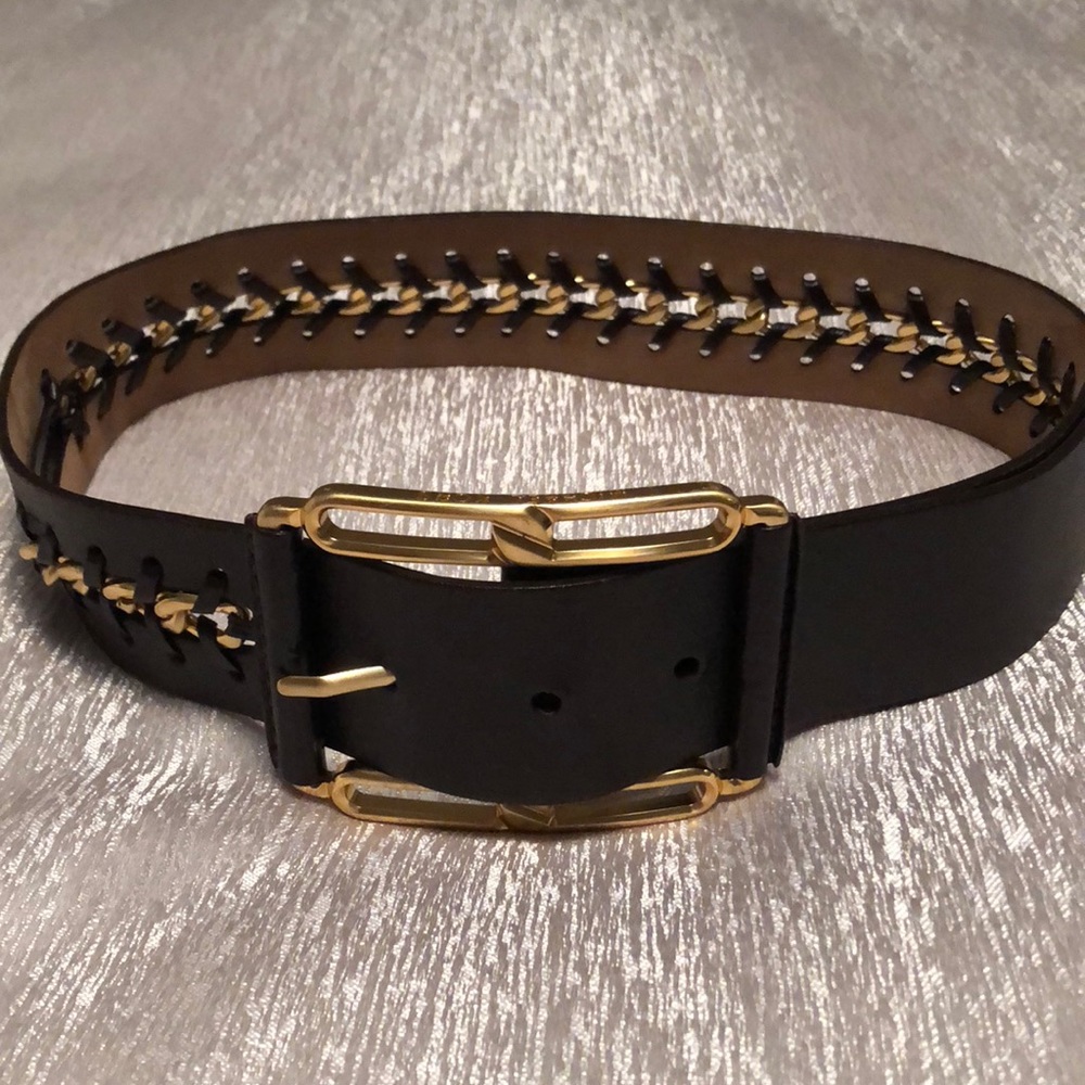 Michael Kors Collection Brown Leather Belt XS